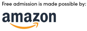 Free admission is made possible by the Amazon logo