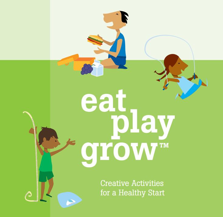 cartoon children on a green background with the words