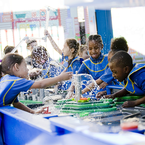 kids playing with water