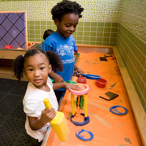 kids playing with sand