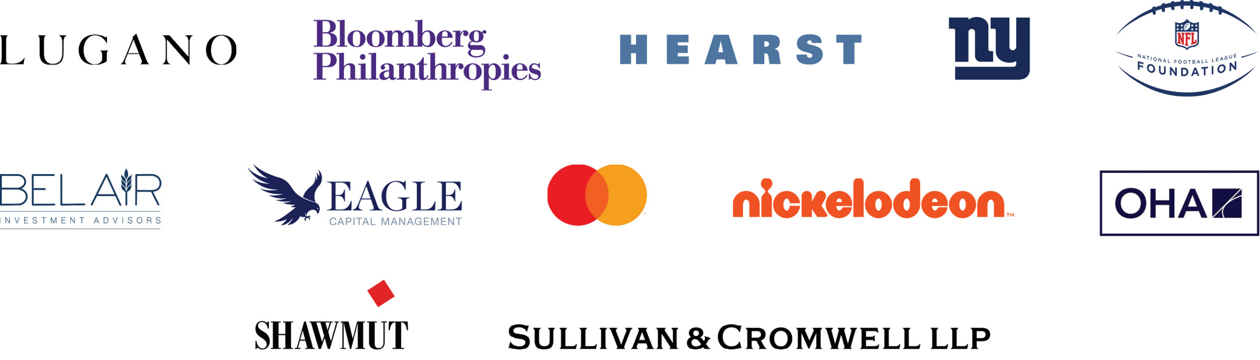 Logos of the supporters for CMOM's 2025 Spring Gala.